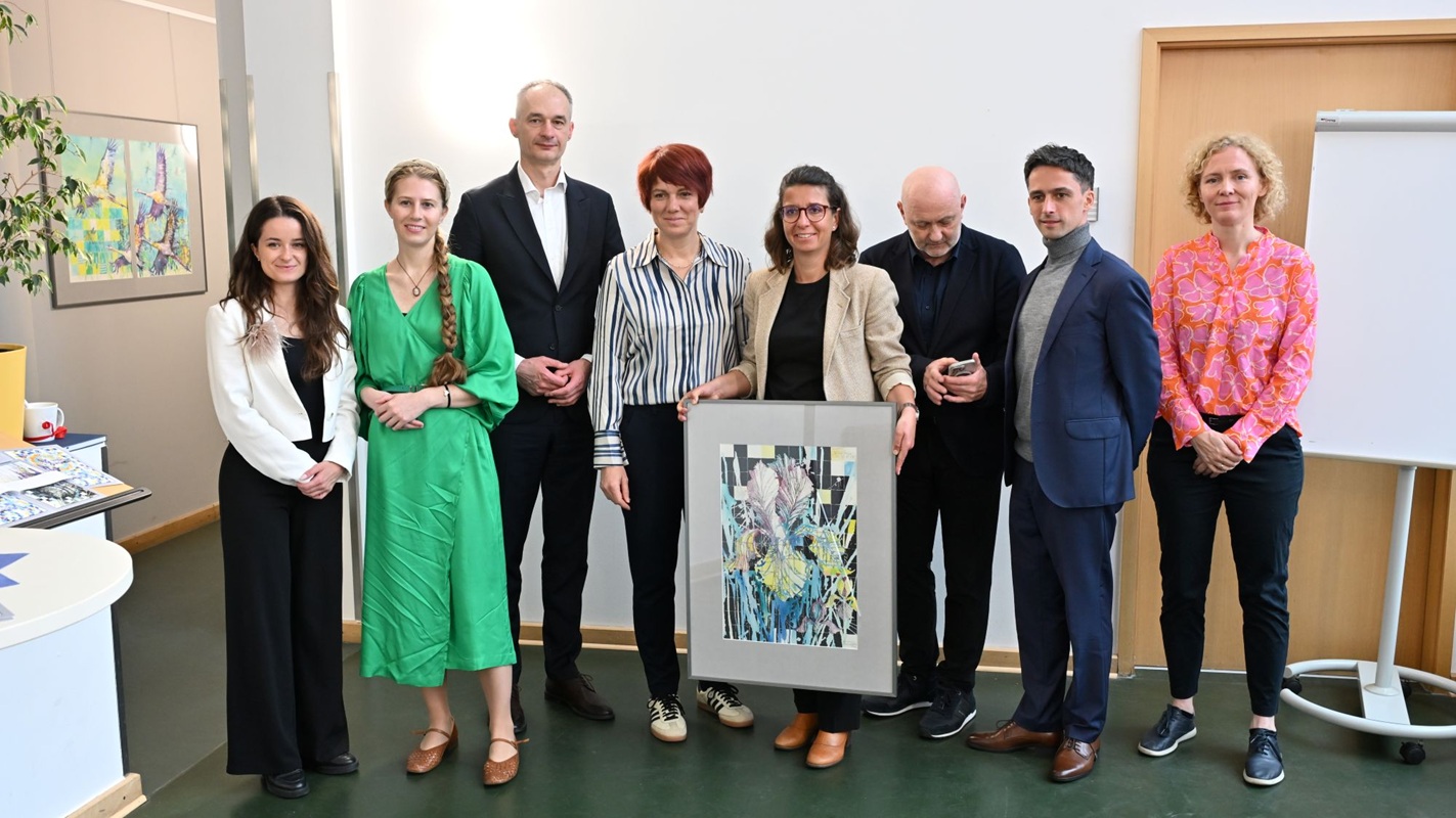 Offizielles Foto Von links nach rechts: Staatssekretär Florian Hauer, Bertil Wewer, Kerstin Rocktäschel, Sebastian Leskien, Daniel Wrobel