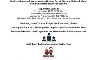 35 Jahre Städtepartnerschaft mit dem XV. Bezirk von Budapest